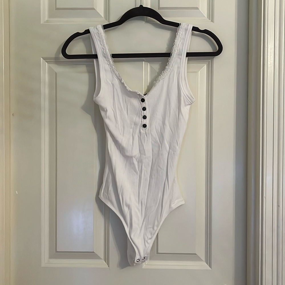 Hollister White Tank Top Bodysuit